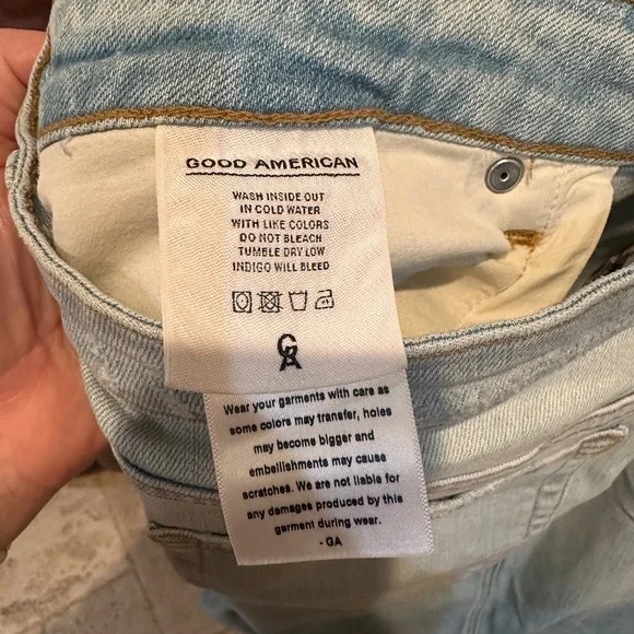 Good American Light Blue Denim Mini Skirt with Front Slit Plus Size 22 - Picture 5 of 5